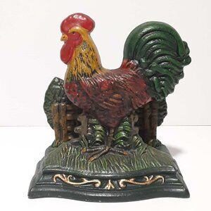 Rooster Napkin / Mail Holder ~ Cast Iron ~ Country Farmhouse Kitchen